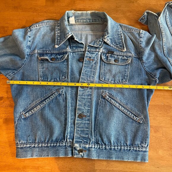 Vintage 1970s Size 42 Maverick Blue Bell Wrangler Selvedge denim trucker jacket - Picture 3 of 16